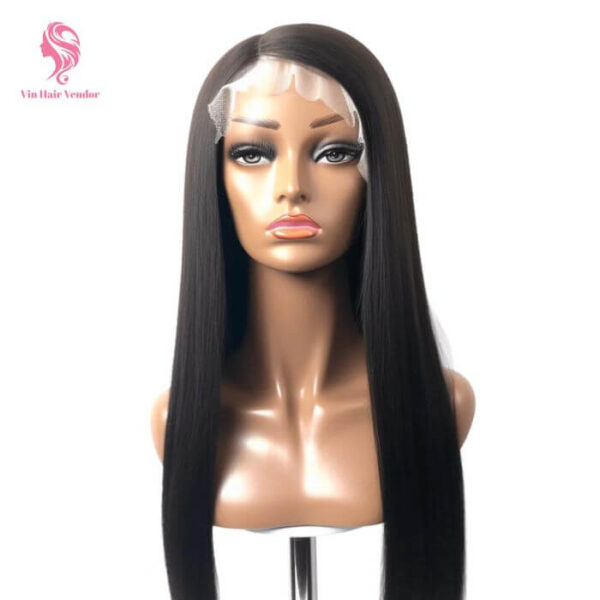 13x6 HD Lace Frontal Wig Natural Straight Human Hair Natural Color Pre-Plucked Hairline Glueless Option
