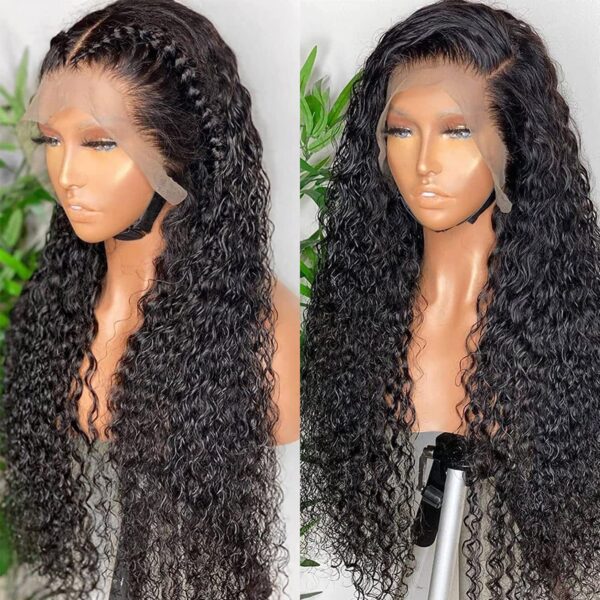 Deep Wave Human Hair Wigs Natural Look Glueless Lace Front Wig Soft Bouncy Curls for Everyday & Special Use