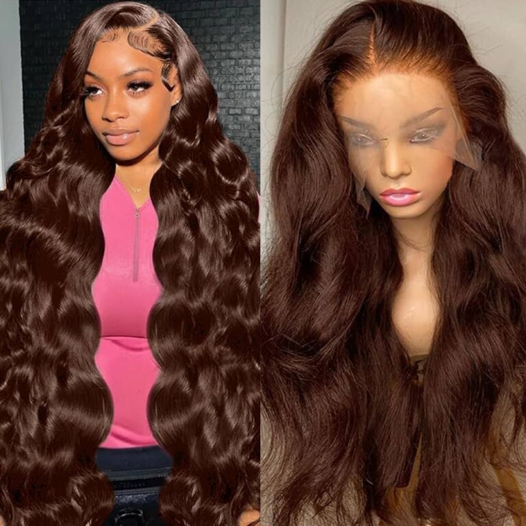 Premium Brown Lace Wig Human Hair Natural Hairline HD Lace Glueless Full Density Styling Ready
