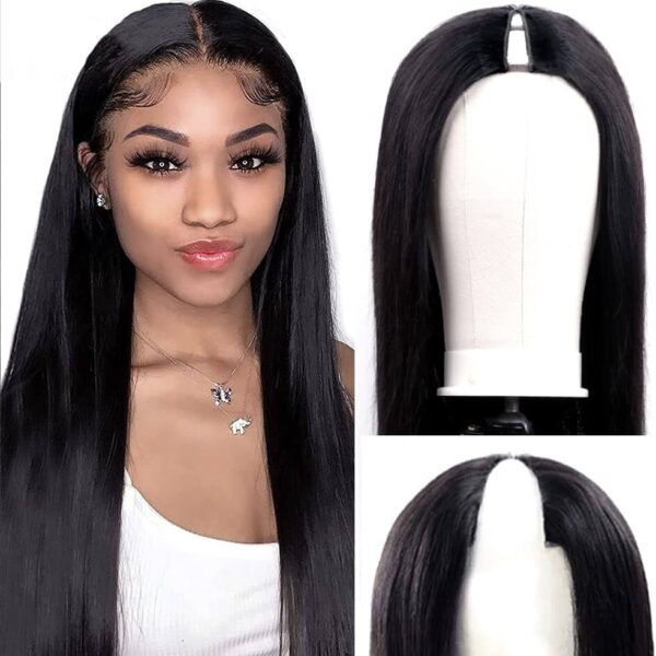 Premium Human Hair V-Part Wig Natural Scalp Look No Leave Out Required Glueless Easy Install for Women