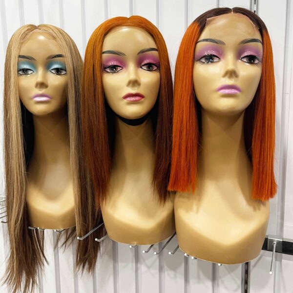 Premium Orange Wig Vietnamese Human Hair Straight & Wavy Options Full Cuticle Aligned Long use