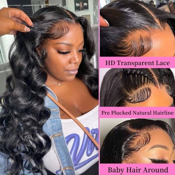 Premium Transparent Lace Wig 100% Human Hair Natural Hairline HD Lace Pre-Plucked Glueless Custom Fit
