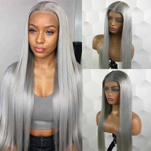 Wholesale Grey Wig Vietnamese Human Hair Natural Silver Tone Full Lace Factory Supply Raw Cuticle Aligned OEM ODM Bulk