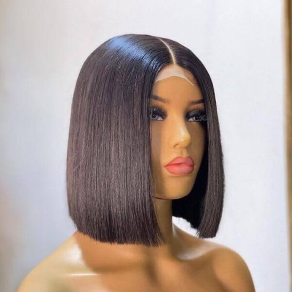 Bone Straight Short Bob Wig Human Hair Lace Front | Sleek Natural Look | Heat Resistant Premium Quality
