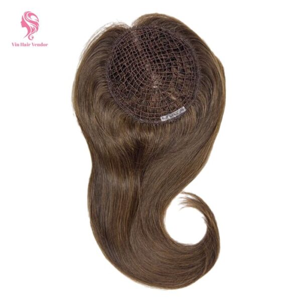 Microlines Human Hair Topper for Women Thin Hair Coverage Natural Volume Invisible Base Lightweight Wear