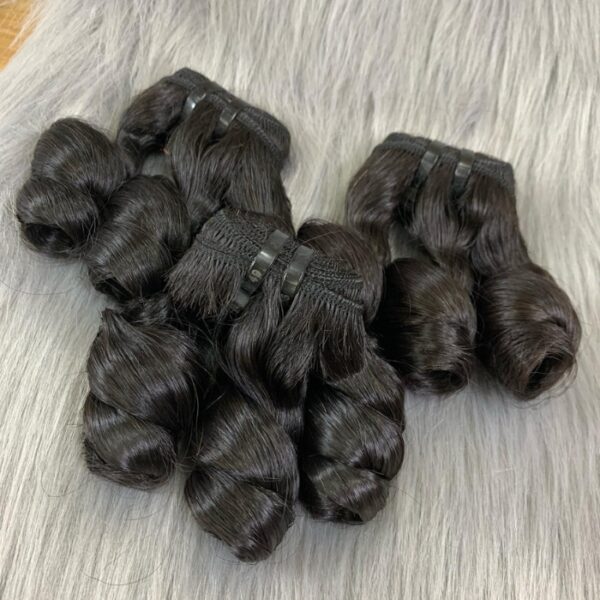 Natural Color Big Curly Weft Hair 100% Human Hair Extensions Double Drawn Soft Texture for Professional Styling
