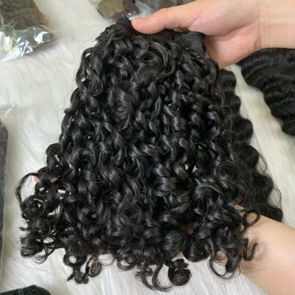 Pixie Curly Hair Weave 100% Human Hair Tight Curls Natural Black Double Weft Long-Lasting Bundles