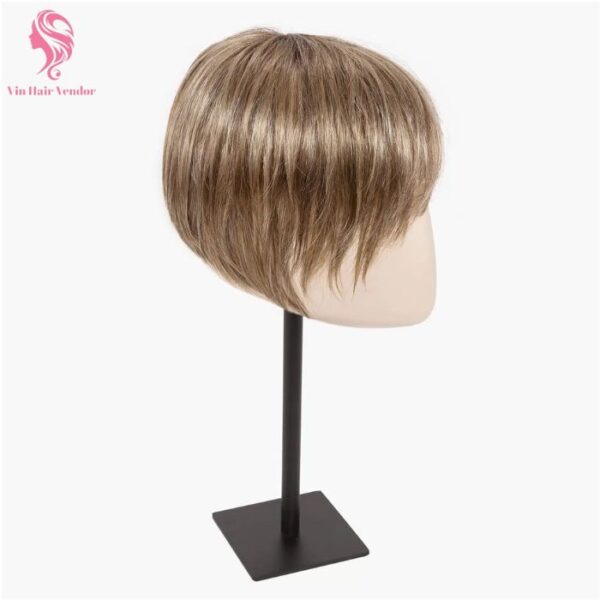Pixie Hair Topper Quality Human Hair Toppers for Women Natural Look Lightweight Breathable Base