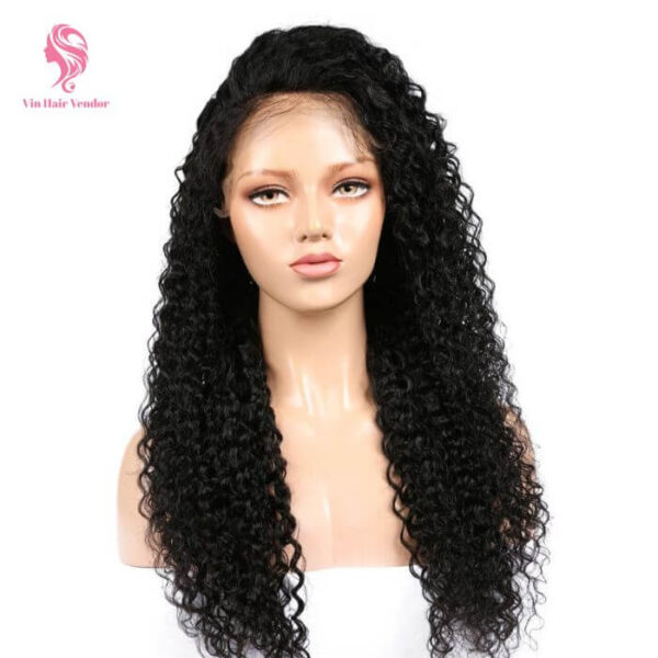 Premium Deep Wave Full Lace Wig Natural Color 100% Human Hair Pre Plucked Hairline for Women