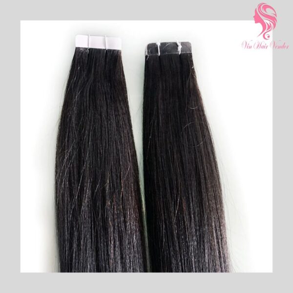 Straight Tape In Hair Extensions Natural Color 100% Remy Human Hair Seamless Invisible Weft for Professional Use