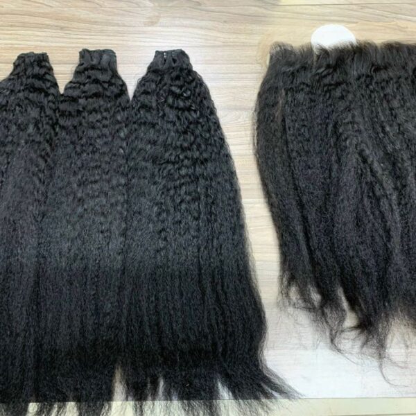 Yaki Curly Hair Weave 100% Human Hair Natural Texture Heat Resistant Long Lasting Salon Quality Bundles